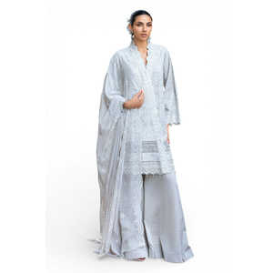 Conjunto de 3 Piezas para Mujer, Traje Bordado con Bordes y Dupatta de Chifón FE-52130 - Product Image 3