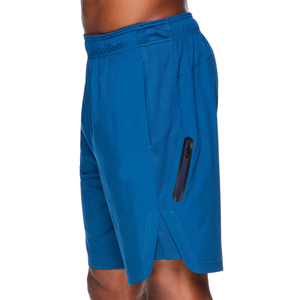 Pantalones cortos deportivos atléticos de secado rápido para hombre al por mayor, pantalones cortos de gimnasio para correr de poliéster 100% con patrón sólido de bolsillo para hombre - Product Image 2