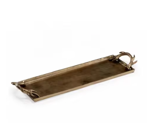 Superior Quality Food <b>Serving</b> <b>Trays</b> <b>Gold</b> Color Metal Breakfast <b>Serving</b> <b>Tray</b> for Restaurant Hotel Home Use and Decoration Purpose - Product Image 4
