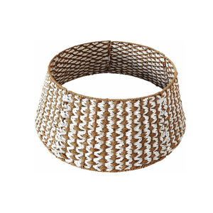 Handwoven Natural Farmhouse Seagrass Round Christmas Tree Collar Xmas Tree Ring for Home Decorations from Vietnam - Product Image 1