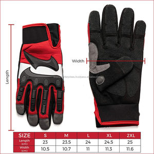 Gants d'impact de champ pétrolifère robustes durables anti-dérapants anti-vibration anti-coupure anti-impact lisse bracelet réglable 10 pouces - Product Image 4