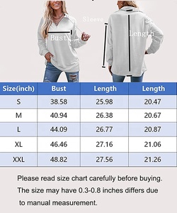 <b>Women's</b> Winter Outerwear Tops Long Sleeve Pullover Quarter Zip Sweatshirts with Drawstrings and Stand Collar - Product Image 6