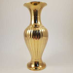 แจกันดอกไม้โลหะที่มีสีทองขัดเงาสำหรับตกแต่งบ้านไร่ - Product Image 1