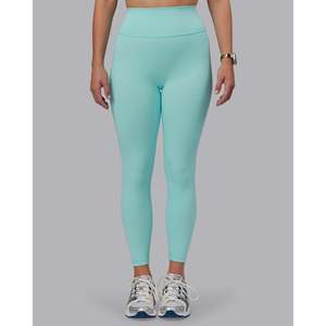 Fusion Women's Ultra High-Rise 7/8 <b>Patterned</b> <b>Legging</b>-Island Paradise Breathable Nylon-Spandex Fitness Wear - Product Image 2