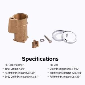 Ancre d'échelle en laiton avec écusson Accessoire de montage d'échelle en laiton de haute qualité - Product Image 6