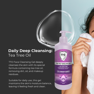 Gel Limpiador Facial TTO 200ml, Limpiador Profundo de Poros con Aceite de Árbol de Té, Aceite de Espino Amarillo, Aloe Vera, para Piel Sensible, Sin Fragancia - Product Image 4