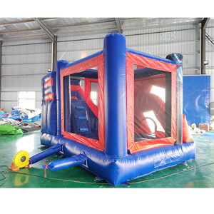 Portable Superhero <b>Inflatable</b> Bouncy Castle Commercial PVC Wet Dry Slide Combo Moonwalk Bouncer - Product Image 2