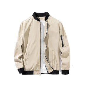 Blouson aviateur en cuir pour hommes personnalisé en usine style Hip Hop respirant et imperméable pour l'hiver prix de gros - Product Image 1