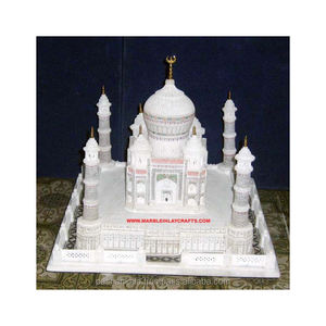 ทัชมาฮาลหินอ่อนทำมือ สวยงามมาก ดูดึงดูดใจ ผลิตภัณฑ์คุณภาพสูงสำหรับตกแต่งบ้านและเป็นของขวัญ - Product Image 1