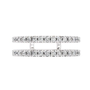 แหวนเพชรทรงเหลี่ยม Bold Diamond Guard ประดับเพชรเลี้ยงในห้องปฏิบัติการ น้ำหนัก 1.00 กะรัต รวมน้ำหนัก 14K ทองคำแท้ สี FG ความสะอาดระดับ VS ประดับเพชร 54 เม็ด เหมาะสำหรับสวมใส่ทุกวัน - Product Image 1