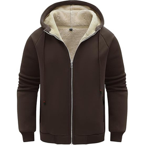 Chaqueta de Forro Polar Esponjoso Hecha en Fábrica, Precio Bajo, Venta Caliente, Gruesa y Cálida, Chaqueta de Hombre con Forro de Sherpa Personalizada para Otoño e Invierno con Bolsillos - Product Image 1