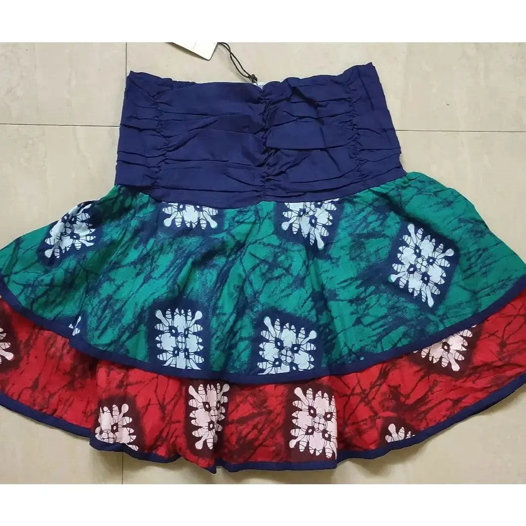 Casual Fashion Clothing manufacturer Summer new design high waisted skirt women's cotton printed skirt