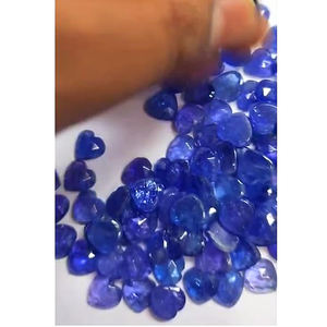 104 pièces de tanzanite bleue naturelle 12mm forme de coeur rosecut 572 Cts Lot Iroc ventes haute qualité pierres précieuses facette cabochon US $1281 - Product Image 2