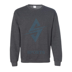 Sweat-shirt à col rond en polaire de haute qualité pour hommes, hiver, uni, personnalisable, coton/polyester, coupe classique, manches longues - Product Image 3