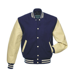 High Quality Custom Logo Men Letterman Jackets with Stand Collar Front Position - Product Image 1