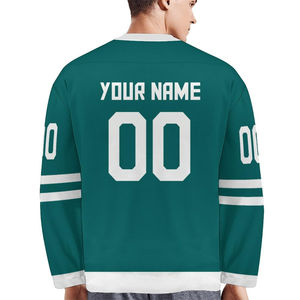 High Quality Ice <b>Hockey</b> Jersey Sublimation Embroidered Long Sleeve Custom Men Ice <b>Hockey</b> Jersey Breathable Custom wholesale - Product Image 4