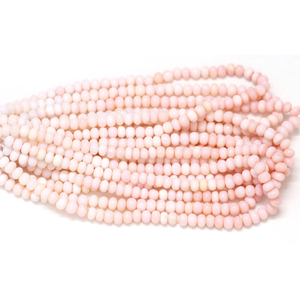 ลูกปัดโอปอลสีชมพูสวยงาม รูปทรงรอนเดลล์ ขนาด 15 นิ้ว, 7 มม.-9 มม., โอปอลสีชมพูธรรมชาติ, ลูกปัดโอปอลคุณภาพ AAA สำหรับงานฝีมือเครื่องประดับ - Product Image 4