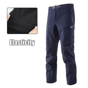 Pantalones de Senderismo Impermeables y Transpirables de Lana Ligera para Hombre, de Alta Elasticidad, para Ciclismo al Aire Libre, Pesca, con Múltiples Bolsillos y Resistentes al Viento - Product Image 6