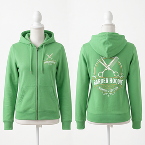 Sweat à capuche unisexe pour barbier, 320 GSM, coton polyester polaire, bleu ciel, fermeture éclair intégrale, impression personnalisée, broderie logo, vêtement haut de gamme - Product Image 6