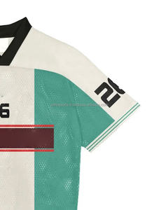 เสื้อยืดสตรีทแวร์ผ้าโพลีเอสเตอร์100% พิมพ์ลายเสื้อยืดแฟชั่นทรงหลวมใส่เล่นฟุตบอล - Product Image 3