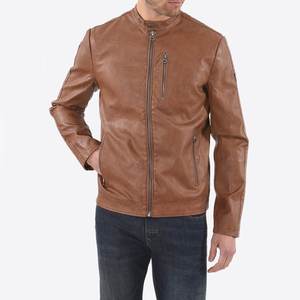 Veste en peau de vache véritable de haute qualité pour hommes, vêtements d'extérieur d'hiver à manches longues, vente en gros à fermeture éclair haute visibilité - Product Image 1