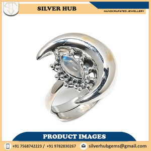 Attractive Gemstone 925 Solid Sterling <b>Silver</b> <b>Rings</b> Fine Jewelry <b>Adjustable</b> Size - Product Image 2