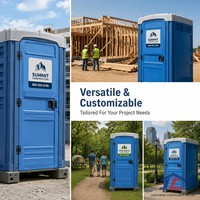 Bagno Portatile Durevole in HDPE, Cabina Mobile per Esterni, Ideale per Cantieri, Campeggi ed Eventi