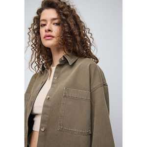 Haut en mousseline décontracté et formel pour femme en taille XL, motif animal léopard et floral brodé, décoration en dentelle, logo sur le devant - Product Image 3