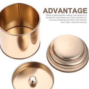 Hot Selling Round Shape Gold Polish Candle <b>Jars</b> With Lid Perfect For Home Decor Product Hotel Restaurant Room Cafe Tableware Use - Product Image 3