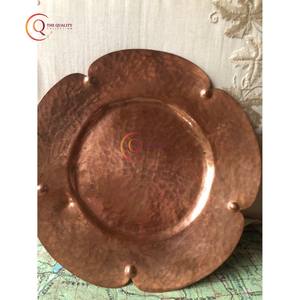 Bandeja de servicio de cobre puro a precio barato placa de cobre de calidad superior personalizada chapada en cobre hecha a mano para decoración de boda de mesa - Product Image 6
