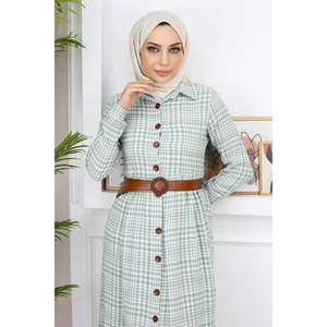 Robe décontractée avec détails boutonnés 100% coton - Product Image 2