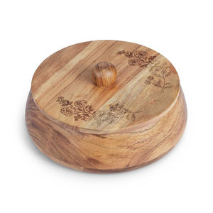 Cazuela de madera recientemente Masala picante para uso en cocina, diseño de mesa, olla caliente para servir, olla caliente con forma redonda decorativa - Product Image 1