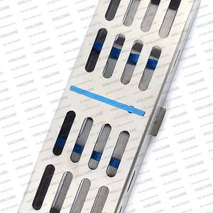 Boîte de plateau organisateur d'instruments dentaires avec support de cassette de stérilisateur de conception de maille pour l'équipement de stérilisation par vaslcare - Product Image 2