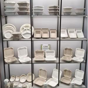 Productos Exclusivos de Bagazo de Caña de Azúcar, Contenedor Rectangular Desechable de Lujo, Biodegradable, Compostable, Antiderrames, para Viajes, al por Mayor - Product Image 1