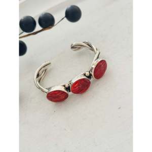 Virginia Sandoval Spiny Oyster & Sterling Silver Fashion Cuff Bracelet - Product Image 4