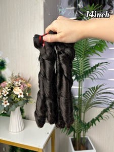 Fumi Spring Curl Hair Bundles Super Double Drawn Quality 100% Extensión rizada <span class=keywords><strong>de</strong></span> cabello humano Color negro <span class=keywords><strong>natural</strong></span> - Product Image 4