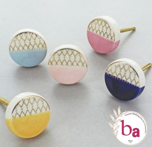 Belle poignée et bouton en céramique pour tiroirs et armoires, utilisation polyvalente dans la cuisine, la chambre à coucher, la salle de bain, le salon, l'hôtel, l'école - Product Image 2