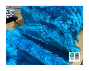 Super Soft Long Pile 30/35mm Ocean <b>Blue</b> Color Faux Fur Fabric Medium Weight Made Bag Garment and Toy Plush - Product Image 5