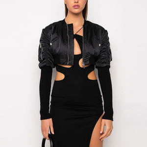 2025 nueva ropa de moda chaqueta de Bombardero a prueba de viento para mujer ropa de calle nuevo diseño chaqueta de bombardero de mujer ropa de calle de alta calidad - Product Image 6