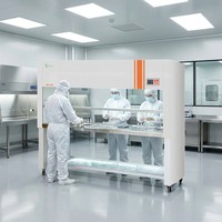 Banc de travail à flux laminaire vertical pour trois personnes, armoire à soufflerie unilatérale pour ligne de production