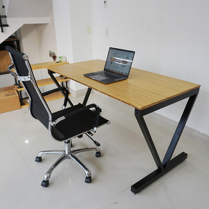 BFVB005-VBamboo 140x70cm Minimalist Luxury <b>Desk</b> with Assembled Legs Melamine Wood Office Computer Table for Home Use - Product Image 5