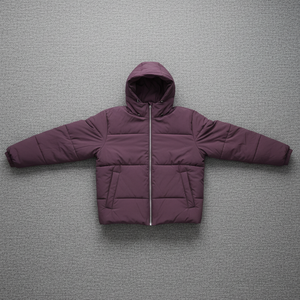 Manteaux rembourrés de haute qualité personnalisés hiver Vintage coton rempli imperméable coupe-vent col montant veste à bulles hommes extérieur OEM - Product Image 3