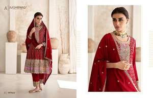 Costume Salwar Kameez entièrement cousu en usine directe pour les occasions spéciales telles tenues de fête et de mariage - Product Image 5