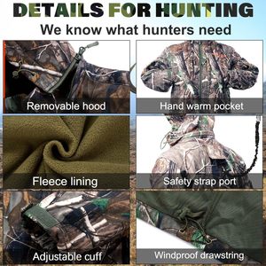 Men's Warm Breathable Waterproof Camo Hunting <b>Jacket</b> <b>with</b> Hood Winter Soft Shell <b>Fleece</b> <b>Lining</b> Quiet Optimal Outdoor Sports - Product Image 3