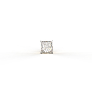 Avarta Jewellery 92.5 Sterling <b>Silver</b> 2 Carat Princess Cut Solitaire Lab Certified Hallmarked Unisex <b>Stud</b> Earring Single Pcs - Product Image 3