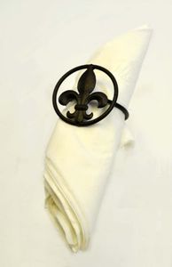 Anneau de serviette en fer exclusif de luxe européen pour mariage, accessoires de table à manger haut de gamme, détail en métal durable et raffiné - Product Image 3