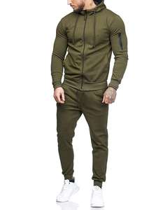 Venta al por mayor de lana personalizada hombres chándal hombres Joggers trajes conjunto chándales para hombres - Product Image 1