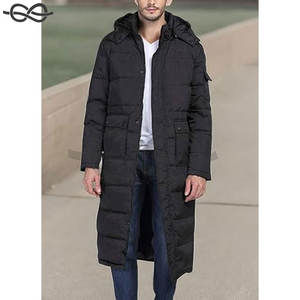 Long manteau d'hiver à capuche amovible et coupe-vent classique pour hommes, isolé, chaud et élégant pour le temps froid - Product Image 6