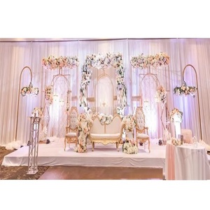 Trending Wedding Metal Stands Frame Decor Recepción moderna Metal Stands Decoración Christian Wedding Reception Night Panels - Product Image 1