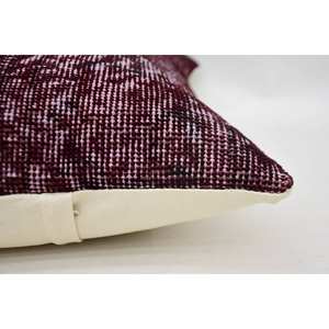 Patrón Vintage Lana Púrpura Ikat Mosaico Paisley 16x24 Pulgadas Paneles Uva Patchwork Almohada Técnica Tejida - Product Image 4